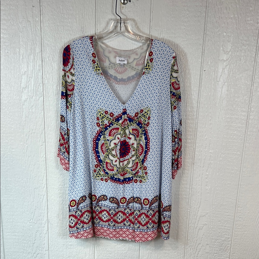Aakaa Gray Graphic Relaxed Tunic